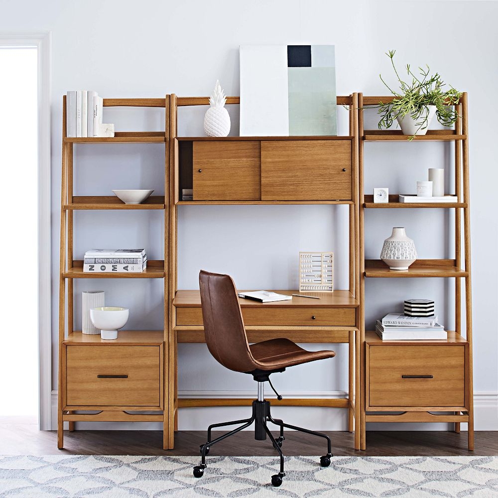 Mid century store wall desk unit
