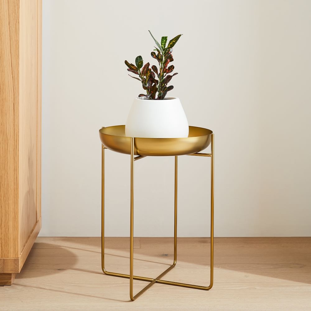 Spun Metal Plant Stand