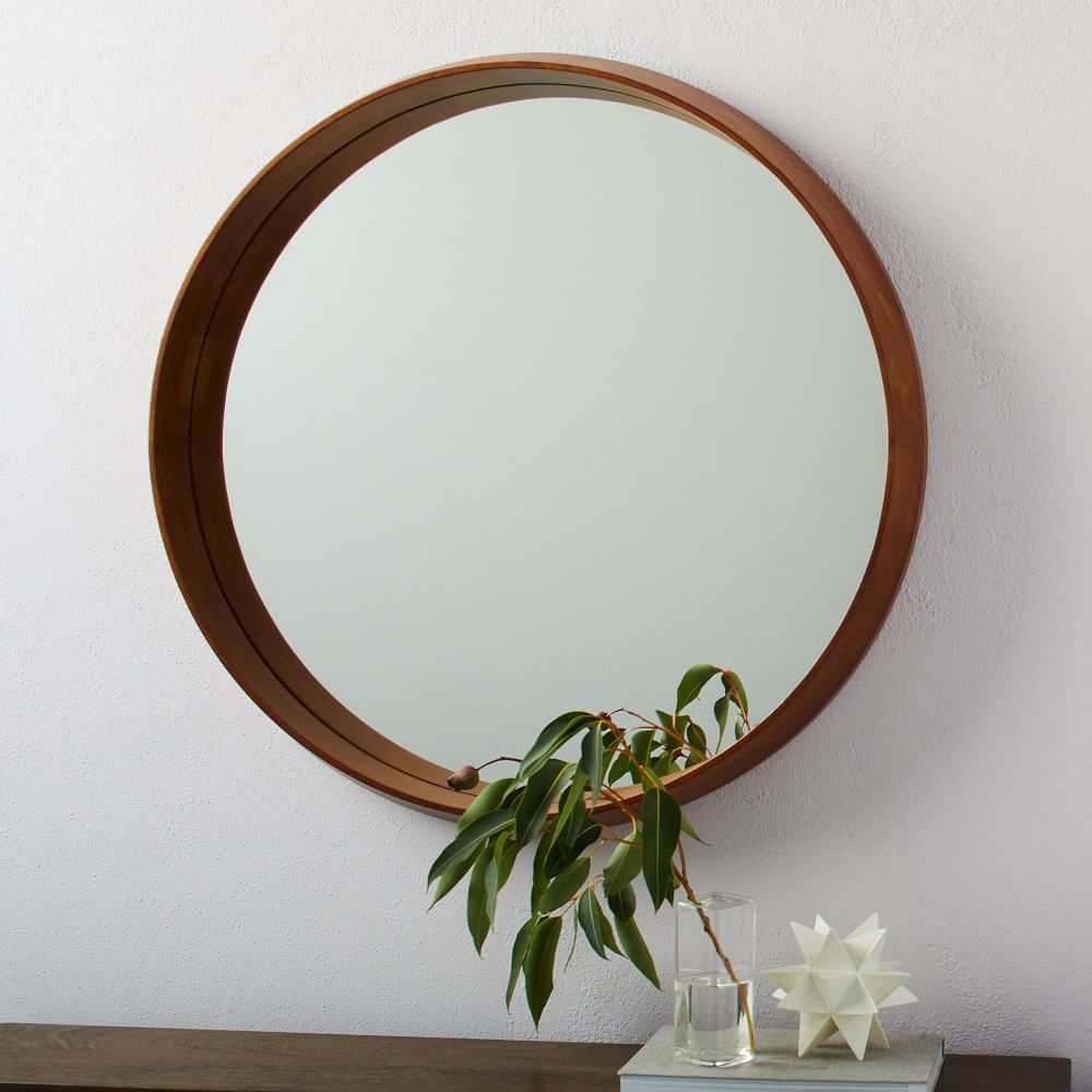 Wood frame on sale wall mirror
