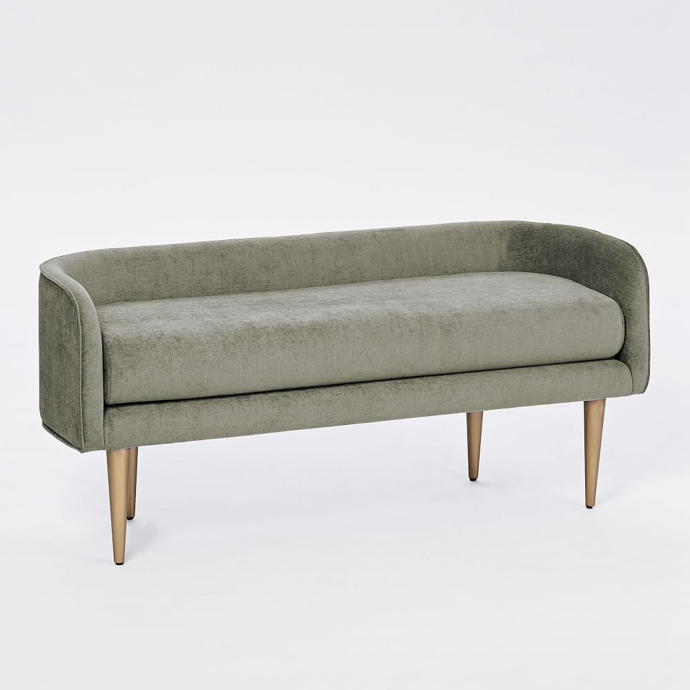 West elm shop velvet bench