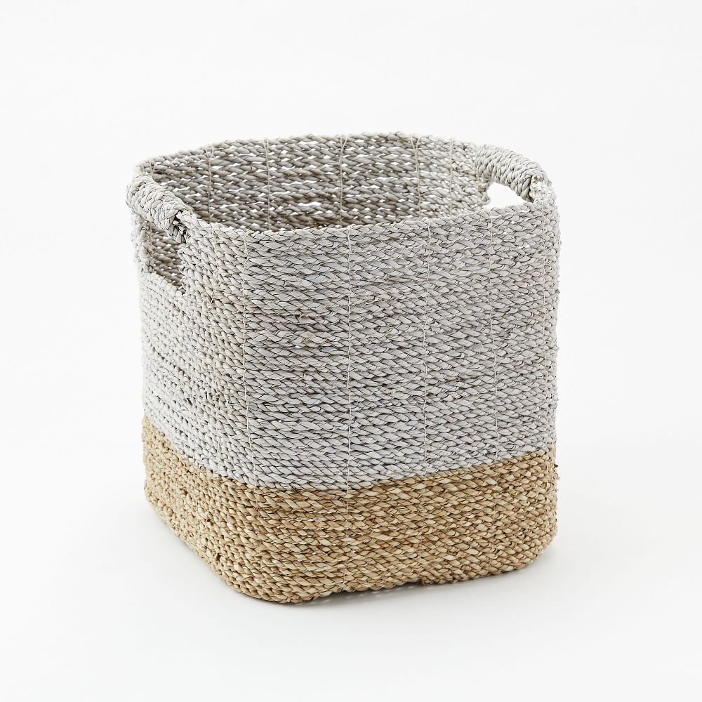 Woven on sale white basket