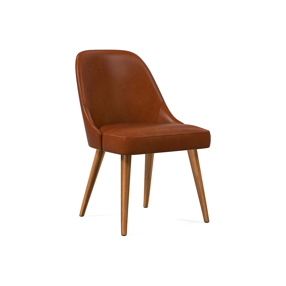 West elm mid century leather chair sales