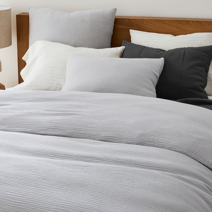 West elm duvet cover white store