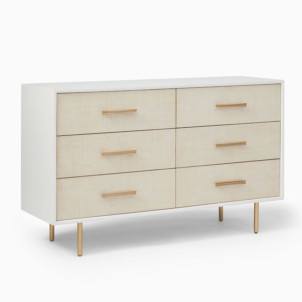 White six drawer dresser hot sale