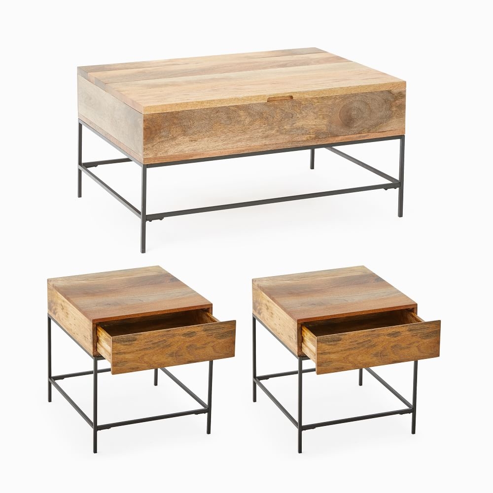 Low table clearance with storage