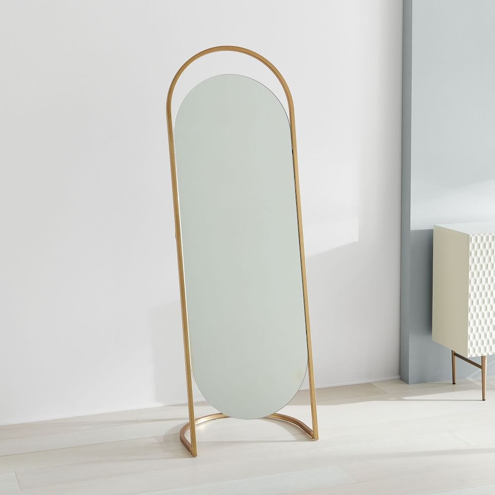 Buy online Folded Ellipse Standing Mirror now West Elm UAE UAE