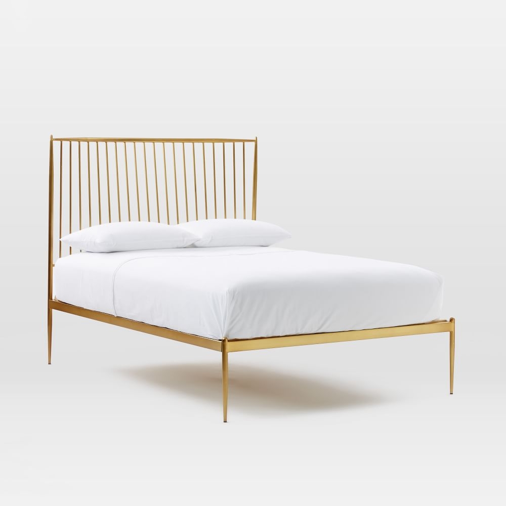 West elm hotsell brass bed frame