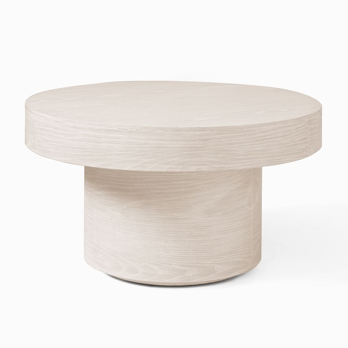 Round white wood coffee table hotsell
