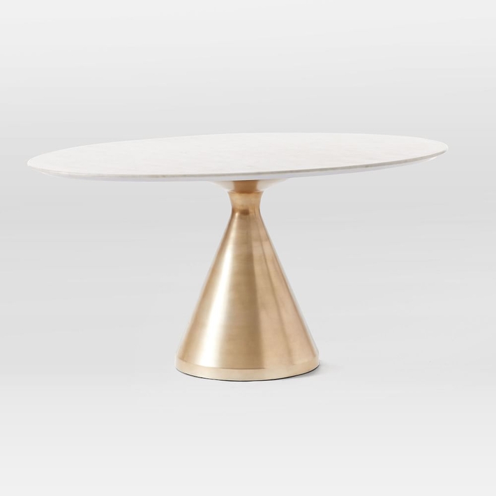 Silhouette Pedestal Oval, Oval Pedestal Table 60