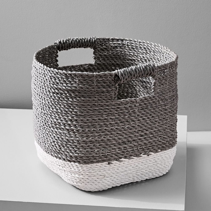 Wicker grey baskets online