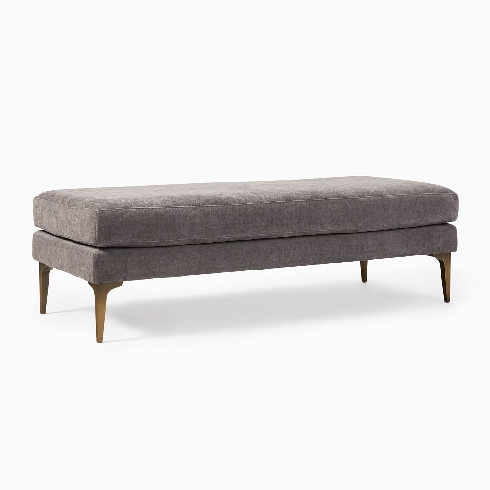 West elm velvet clearance bench