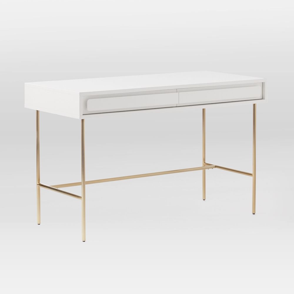 White & hot sale gold desk