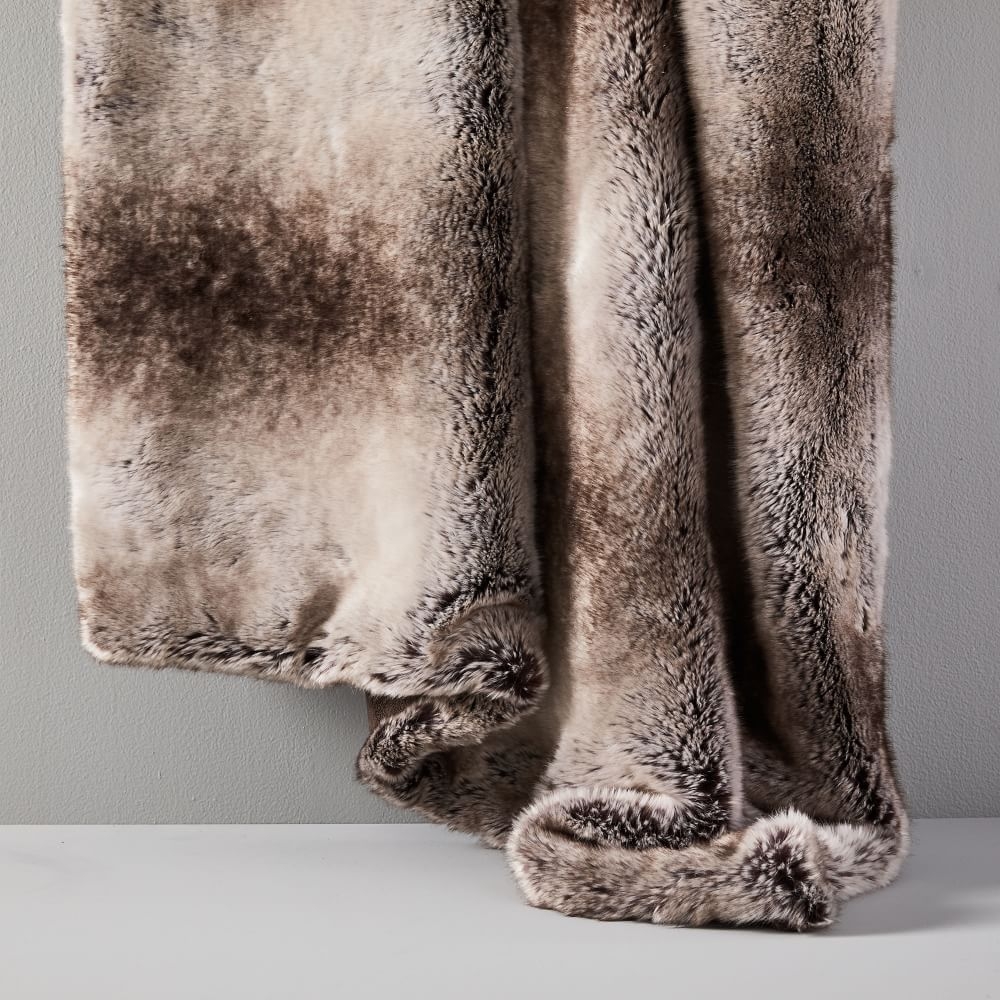 Ombre mongolian 2025 fur pillow
