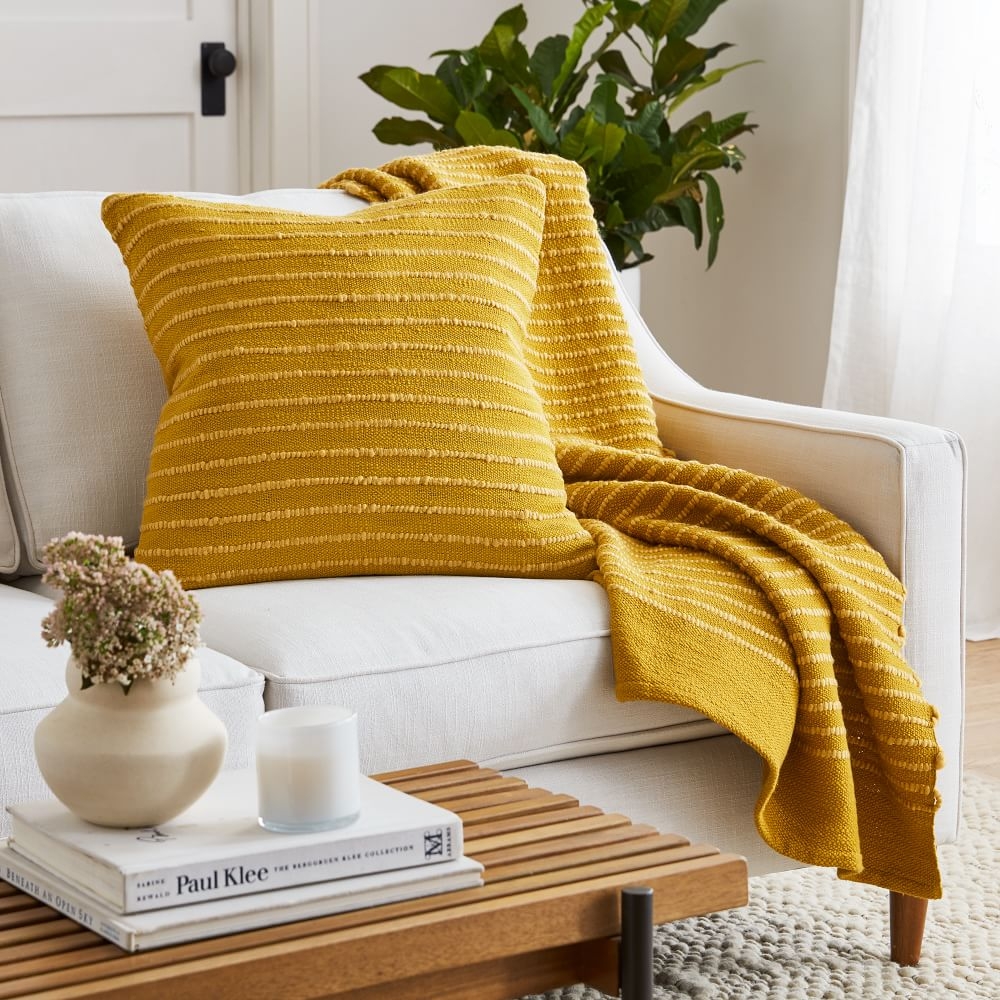 Yellow sales fuzzy pillow